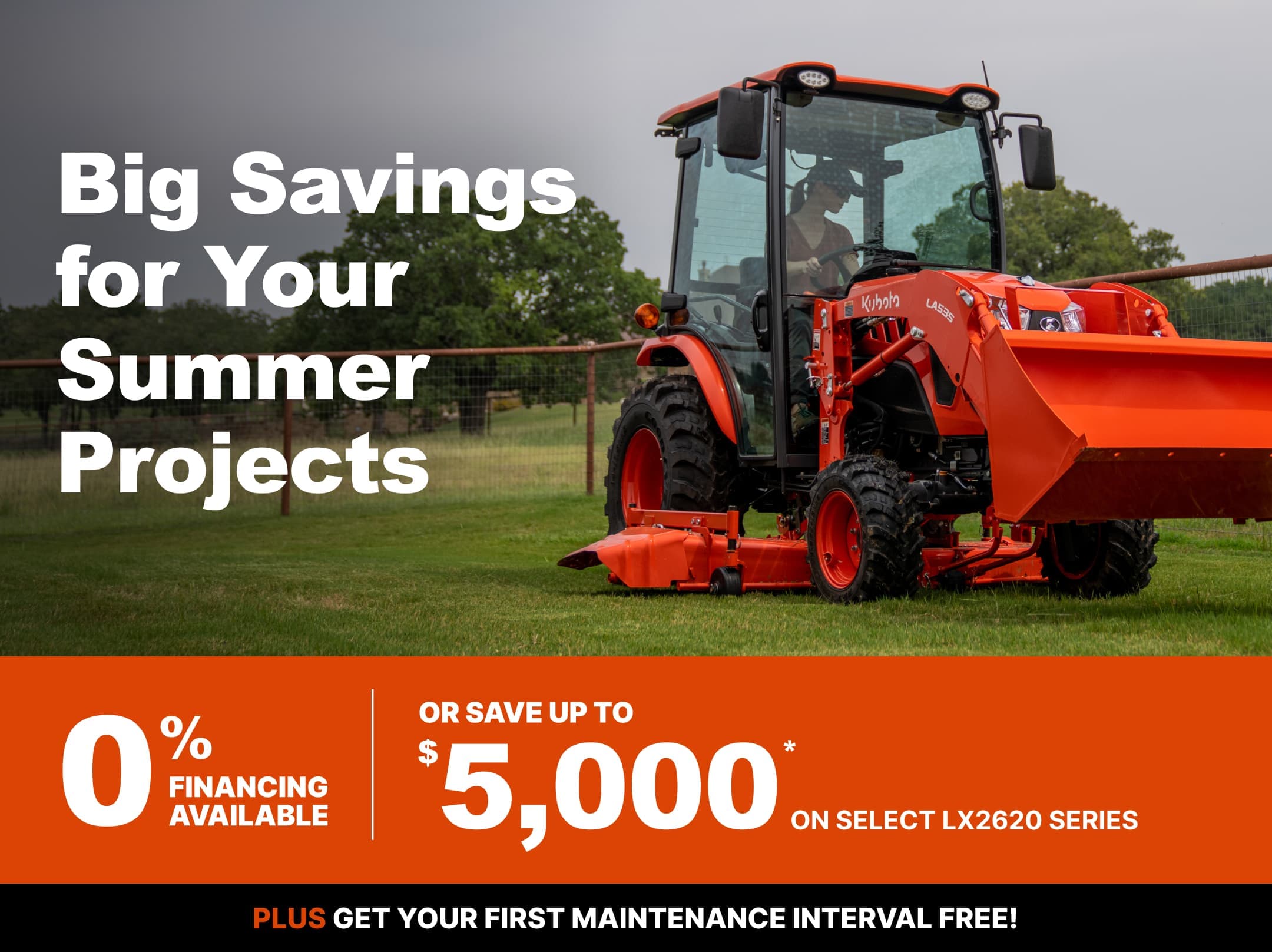 Save on Select LX2620 Series Tractors